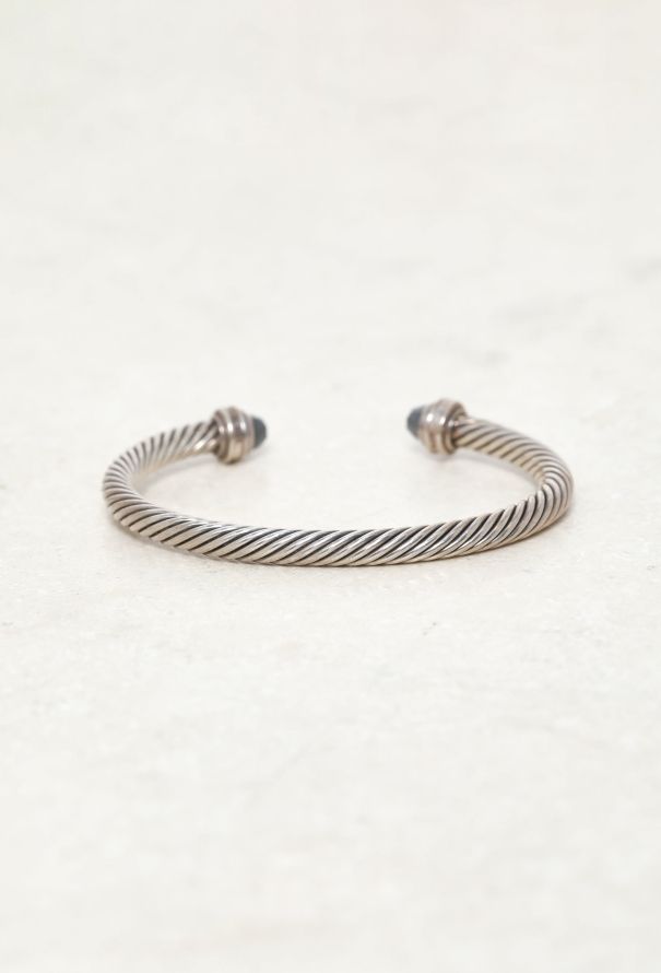 Vintage Fine Jewelry David Yurman Silver, Diamond & Onyx Bangle - 8