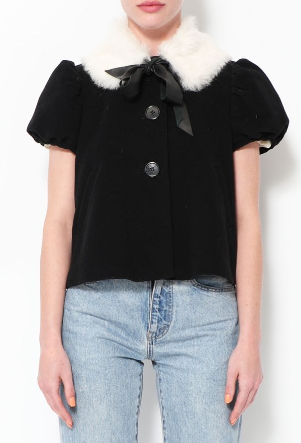 Jean Paul Gaultier Vintage Rabbit Fur Lavallière Jacket - 1