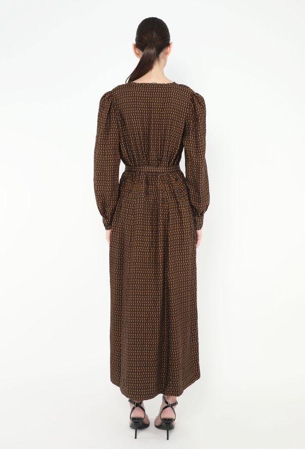 Lanvin Belted Printed Silk Dress - 5