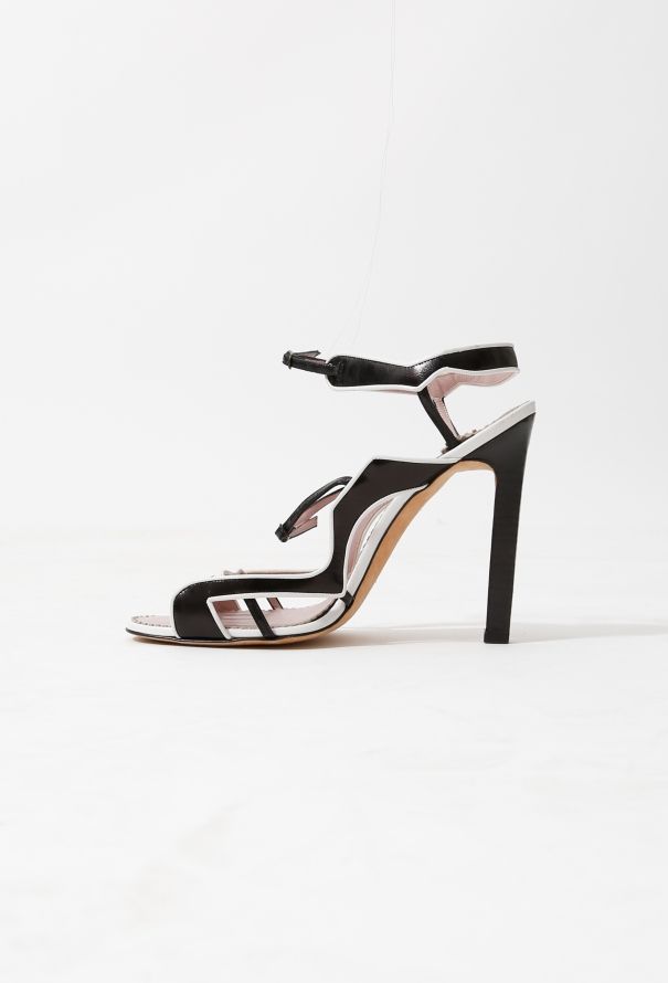 Manolo Blahnik Cut-Out Leather Sandals - 4