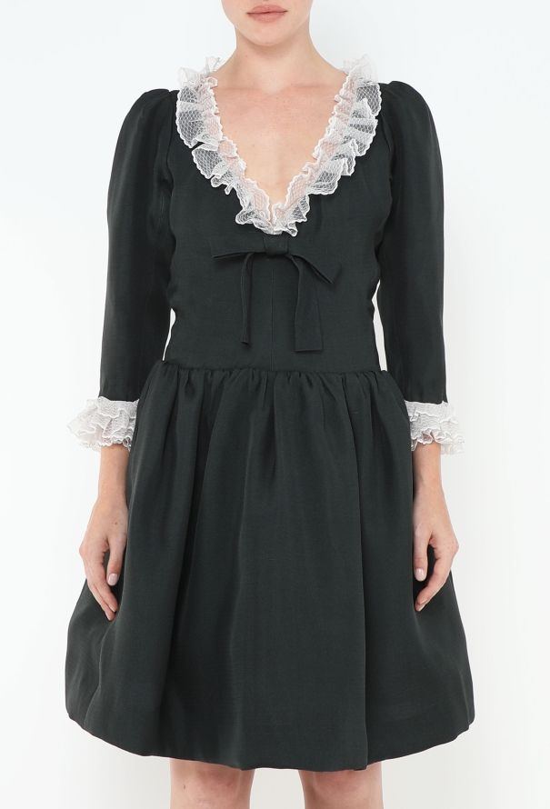 Saint Laurent RARE 1960s Haute Couture Babydoll Dress - 2