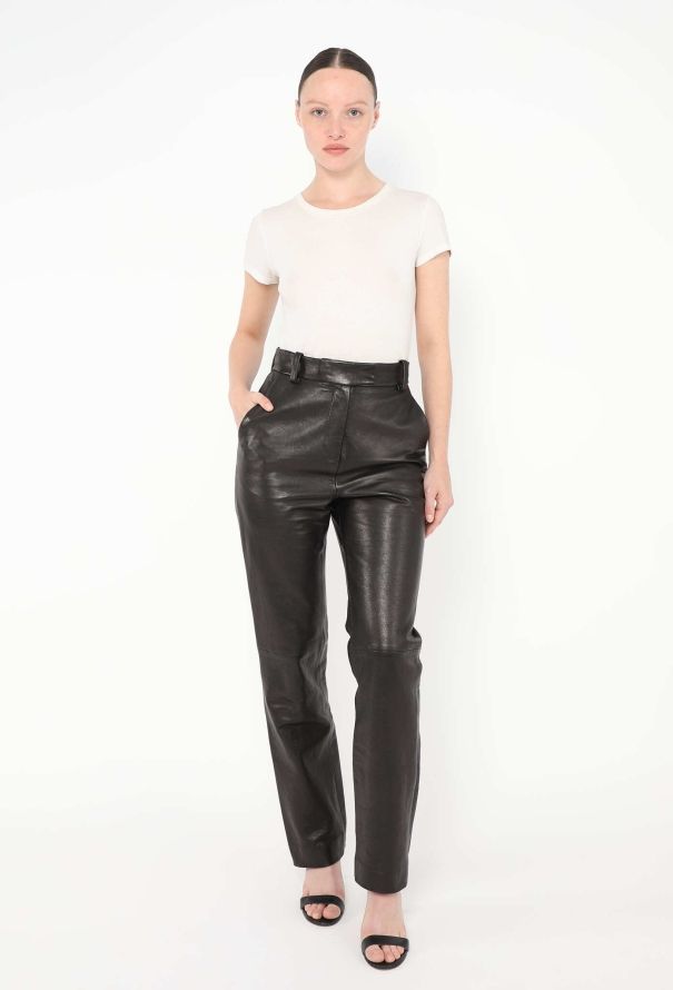 Khaite F/W 2023 Emile Lambskin Leather Pants - 3