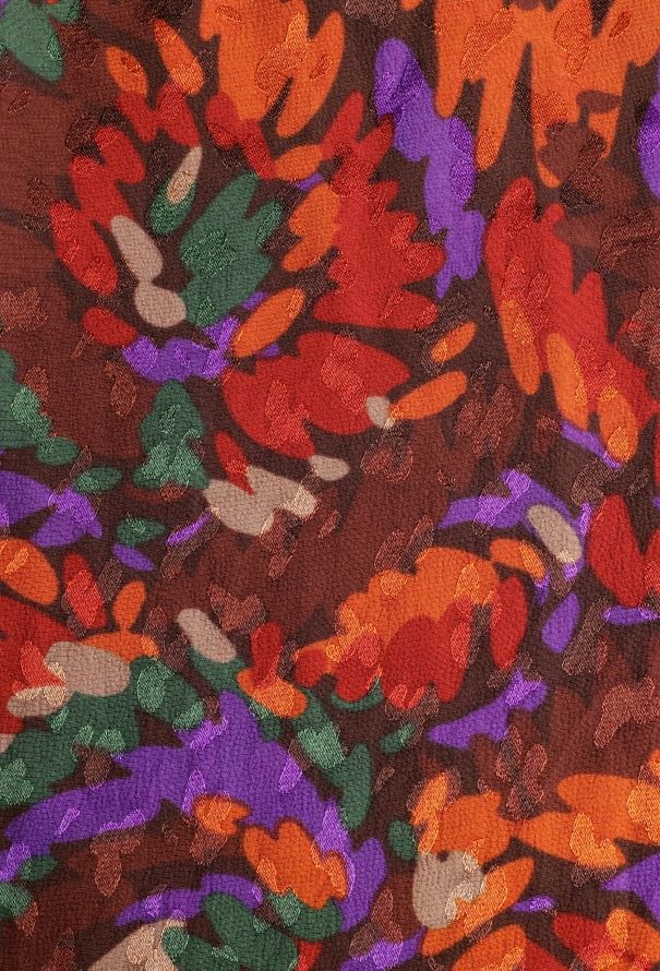 Saint Laurent '70s Printed Silk Dress - 6