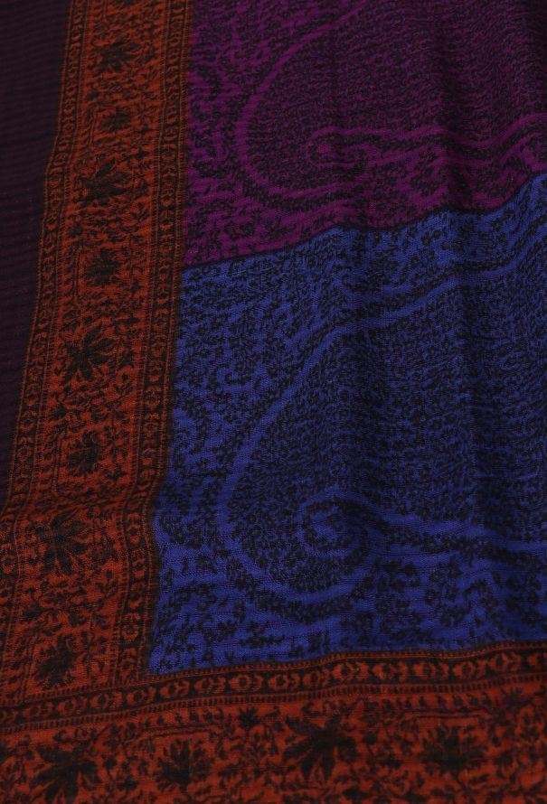 Saint Laurent Vintage Fringed Paisley Scarf - 5