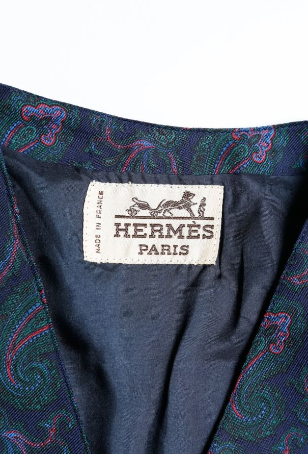 Hermès Vintage Paisley Silk Vest & Tie - 4