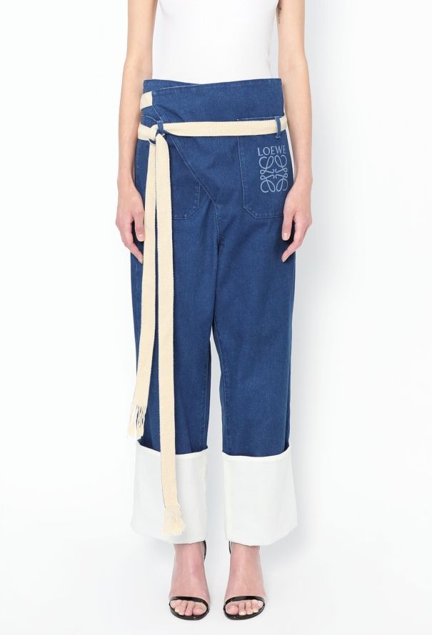 Loewe F/W 2017 Belted Wrap Jeans - 5