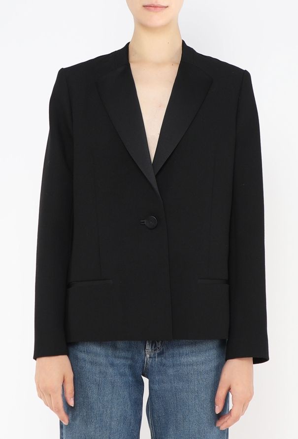 Balenciaga Classic Piqué Smoking Blazer - 1