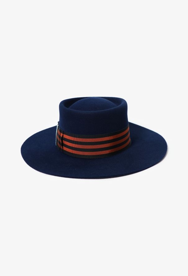 Hermès Felt Toile Ribbon Hat - 2