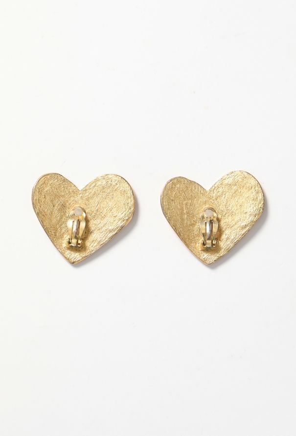 Saint Laurent Early '90s Goossens' Hammered Clip Earrings - 4