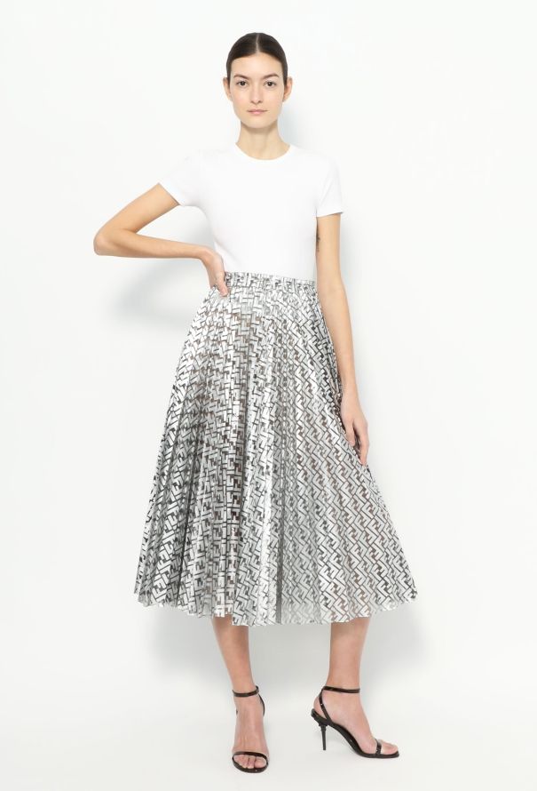Fendi 2019 x Nicki Minaj Metallic Pleated Skirt - 3