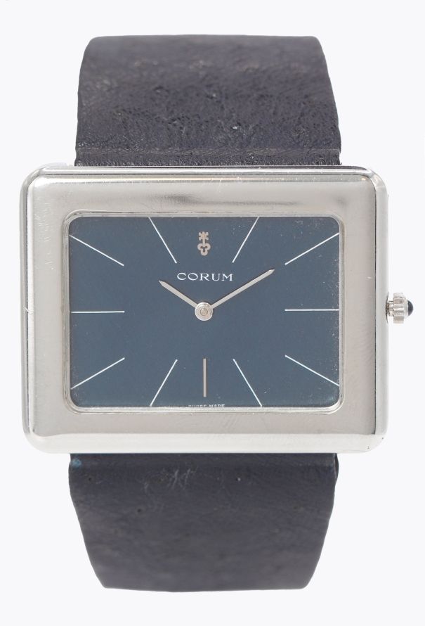 Corum Ultra Rare 1970s Jumbo TV Linen Dial Watch - 2
