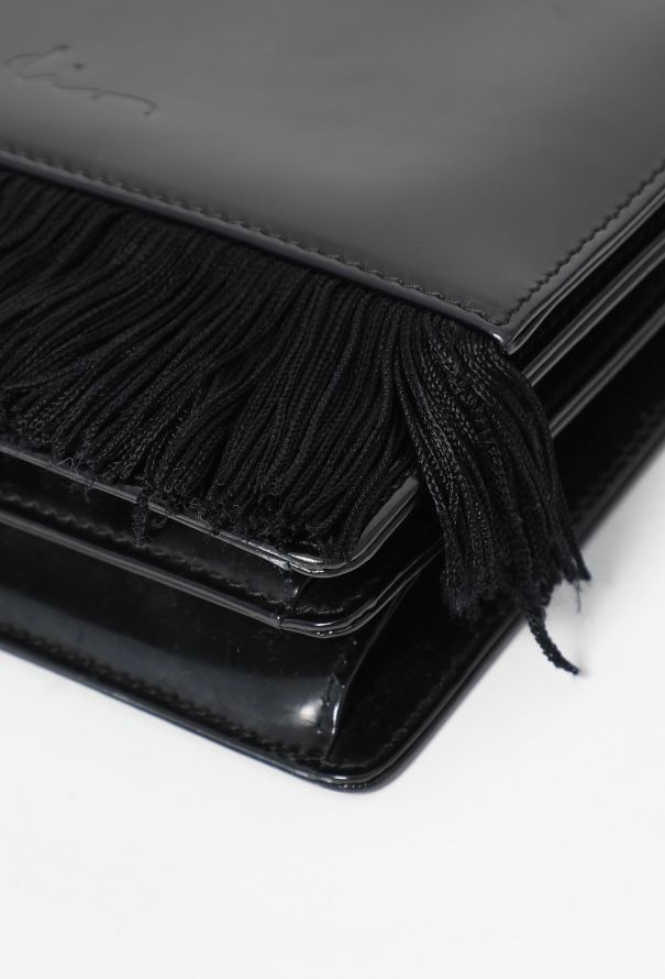 Dior 1997 Patent Fringed Chainlink Bag - 8