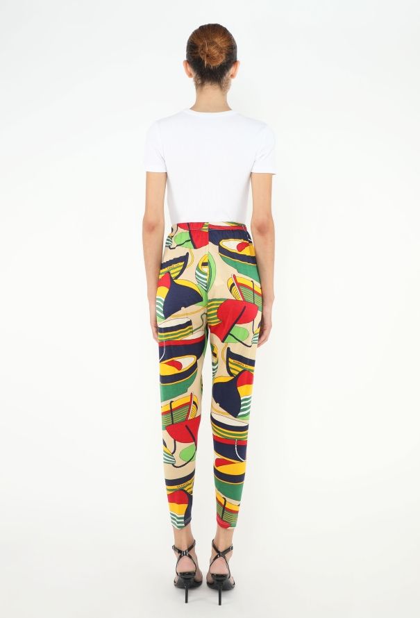 Hermès 1990 Cotton 'Thalassa' Leggings - 4