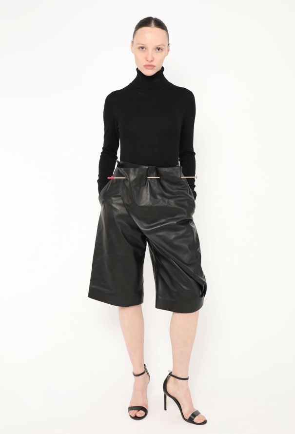 Loewe S/S 2024 Leather Pin Shorts - 1