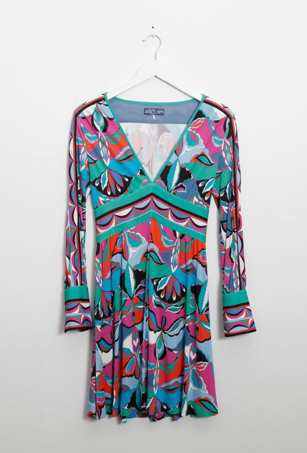Emilio Pucci Graphic Printed Flared Dress - 7