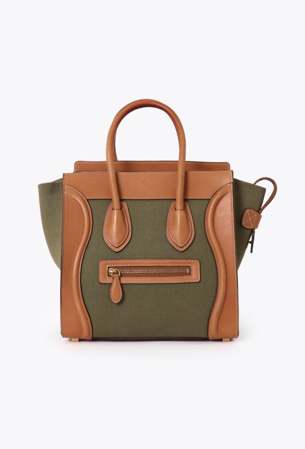 Céline Canvas & Leather Micro Luggage Tote Bag - 1