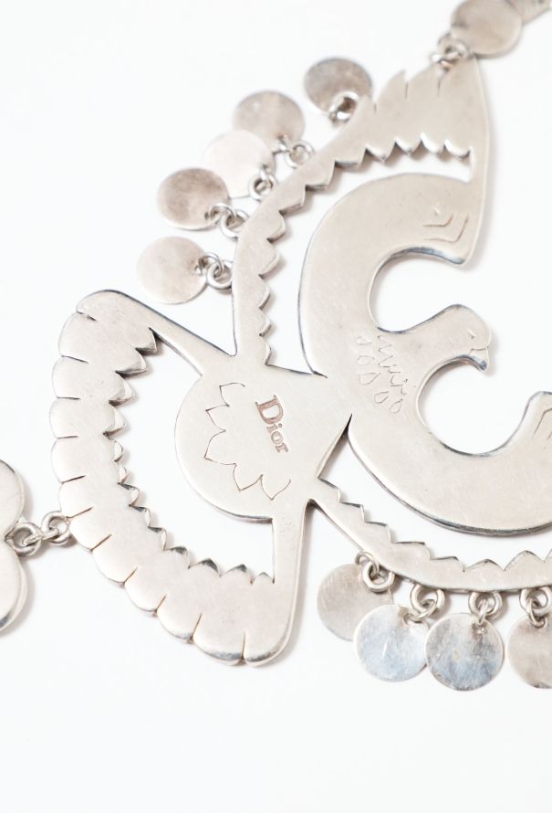Christian Dior Vintage Silver Eagle Necklace - 4