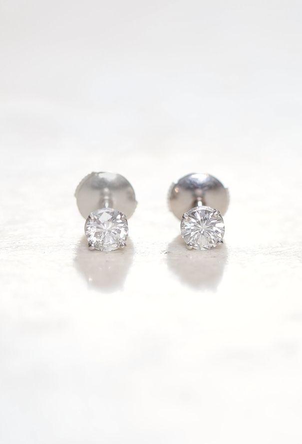 Vintage Fine Jewelry 18k White Gold & Diamond Earrings - 4