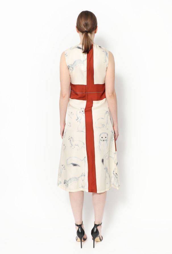 Céline F/W 2015 Wonderland Silk Dress meerkat - 4