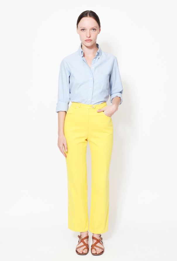 Céline Vintage High-Waisted Denim Trousers - 2