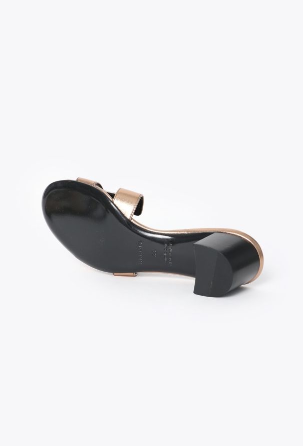Hermès Metallic Leather Oasis Mules - 5