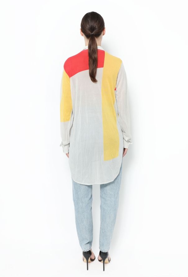 Céline ICONIC S/S 2018 Colorblock Silk Blouse - 4