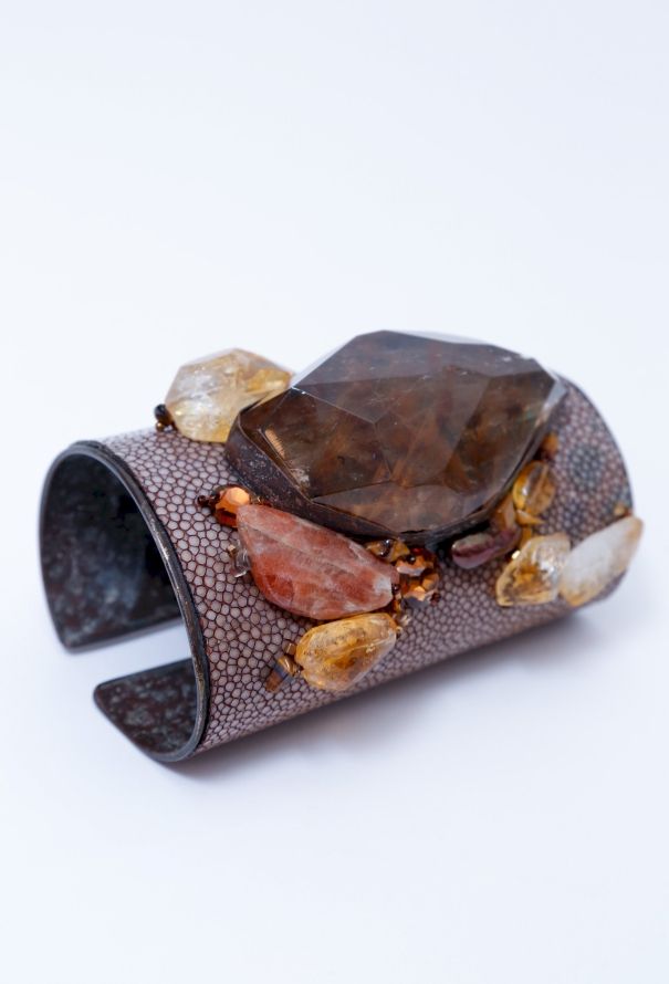 Exquisite Vintage Stingray Amber Cuff - 7