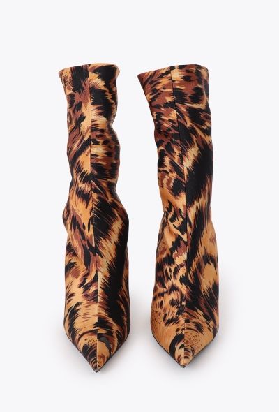 Balenciaga 2017 Leopard Knife Sock Boots - 2
