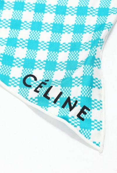 Céline Gingham Silk Scarf - 2