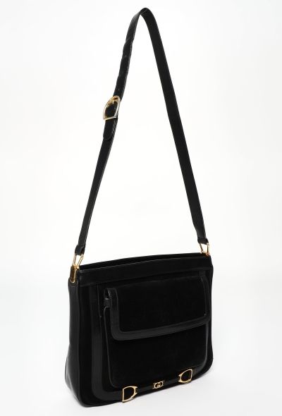 Gucci '70s Horsebit Suede Shoulder Bag - 2