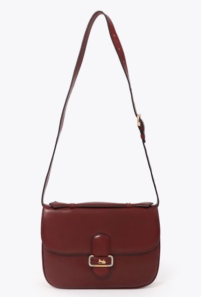 Céline Vintage Calèche Bag Burgundy - 1