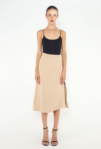 Céline Belted Silk Wrap Skirt - 2