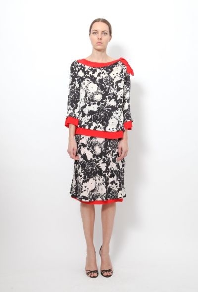 Exquisite Vintage Jean Patou '80s Floral Silk Ensemble - 2