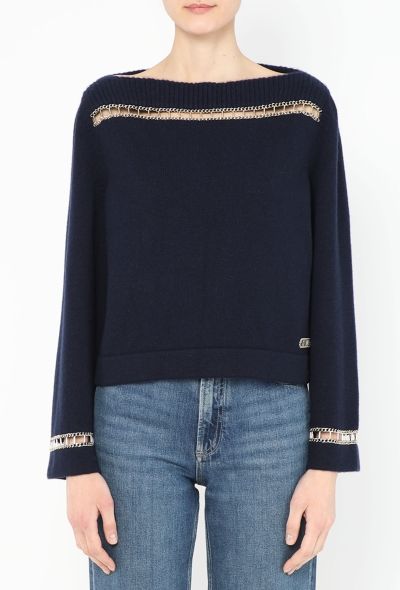 Chanel Resort 2020 Chainlink Cashmere Sweater - 1