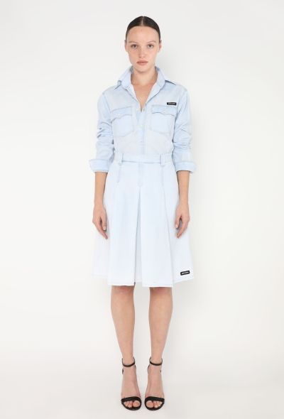 Miu Miu 2023 Western Cotton Skirt Ensemble - 1