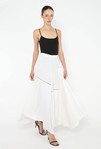 Loewe 2019 Asymmetrical Eyelet Skirt - 2