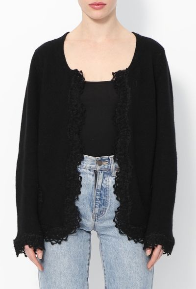 Chanel 2006 Cashmere Lace Trim Cardigan - 1