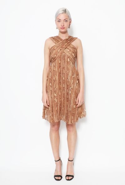 Christian Dior Galliano's Python Print Chiffon Dress - 1