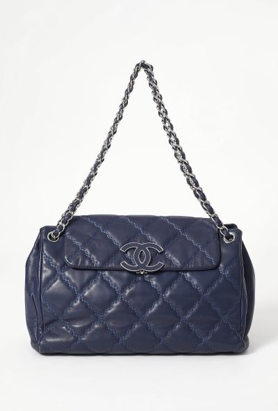 Chanel Double Stitch Hamptons Clutch with Chain - 1