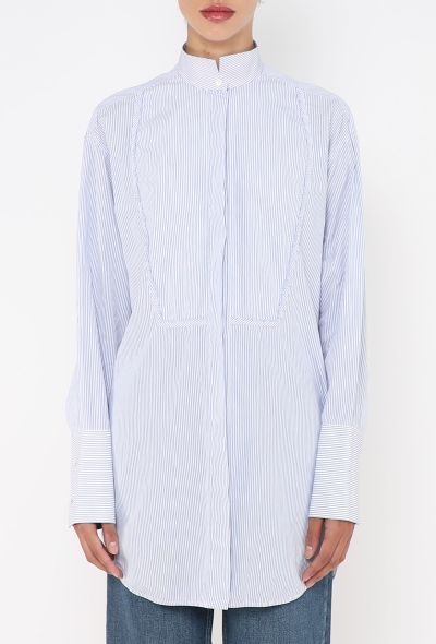 Céline Pinstripe Bib Tunic Shirt - 1
