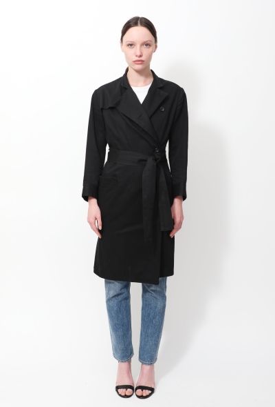 Yohji Yamamoto Belted Wrap Trench Coat - 1
