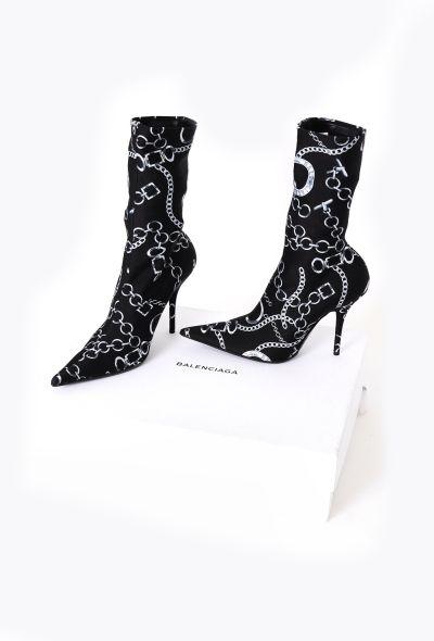Balenciaga 2017 Chainlink Knife Sock Boots - 2