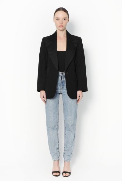 Saint Laurent Vintage Notched Smoking Blazer - 2
