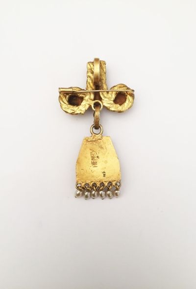 Pearl Cross Brooch - 2