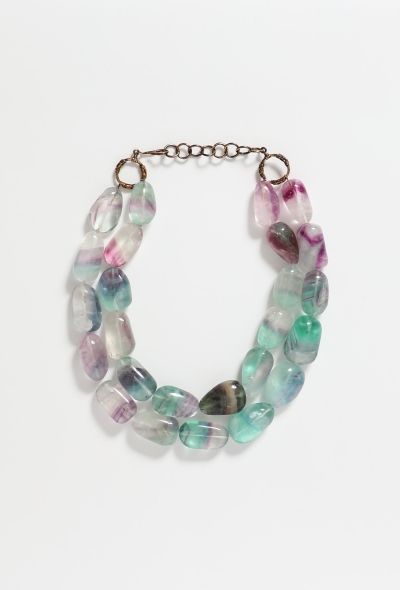 Fluorite Stone Choker Necklace - 2