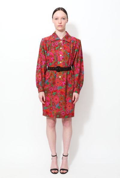 Saint Laurent F/W 1990 Floral Print Tunic Dress - 1