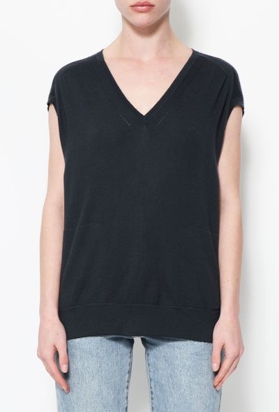 Hermès Cashmere V-Neck Top - 1