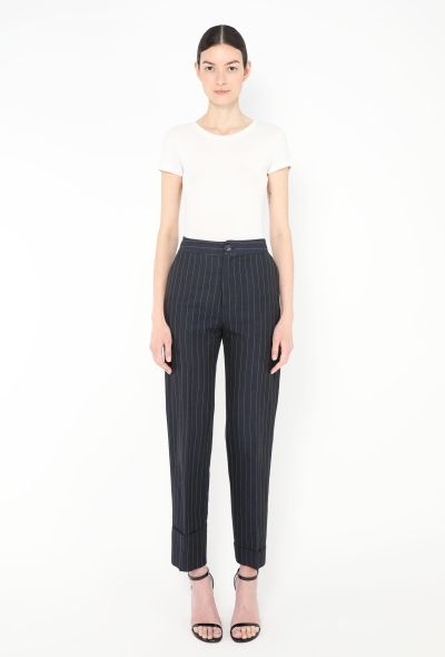 Jacquemus Resort 2016 Pinstripe Linen Trousers - 1