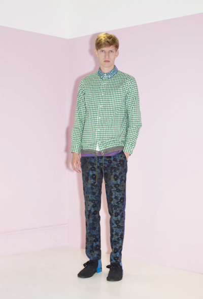Sacai S/S 2014 Gingham Eyelet Shirt - 2