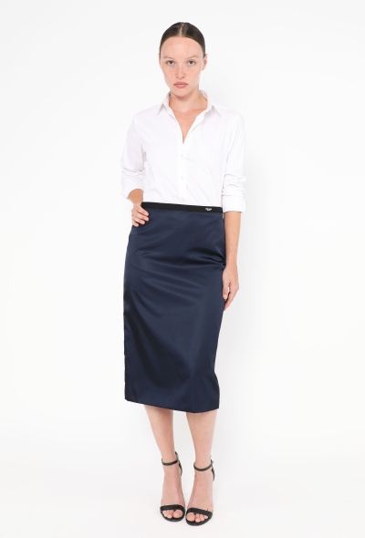 Prada 2022 Nylon Logo Embossed Skirt - 1
